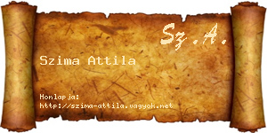 Szima Attila névjegykártya