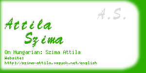 attila szima business card